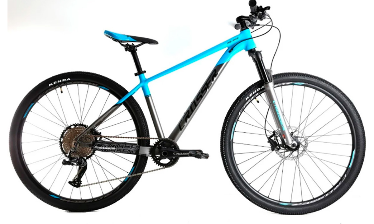 Фотография Велосипед Crosser Flow MT-036 27,5" размер S рама 15,5 2021 Серо-голубой